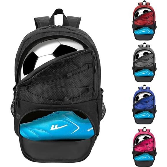 Youth Soccer Backpack with Shoes and Ball Compartment Sport Equipment Bags - Picture 7 of 7